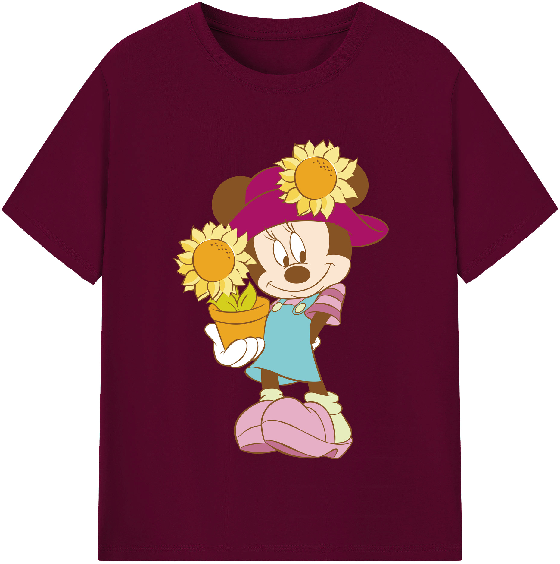 （画像用） ミッキーマウス Mickey Mouse レディースカジュアルプリントTシャツ（綿100％）